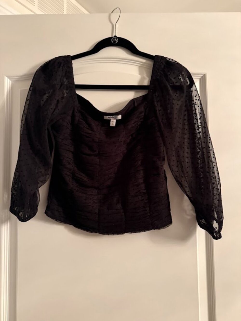 EXPRESS Black Sweetheart Blouse | Size S